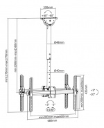 DELTACO OFFICE kahden näytön kattoteline, 37