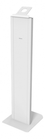 DELTACO OFFICE tabletin lattiajalusta, lukittava säilytystila, valk.