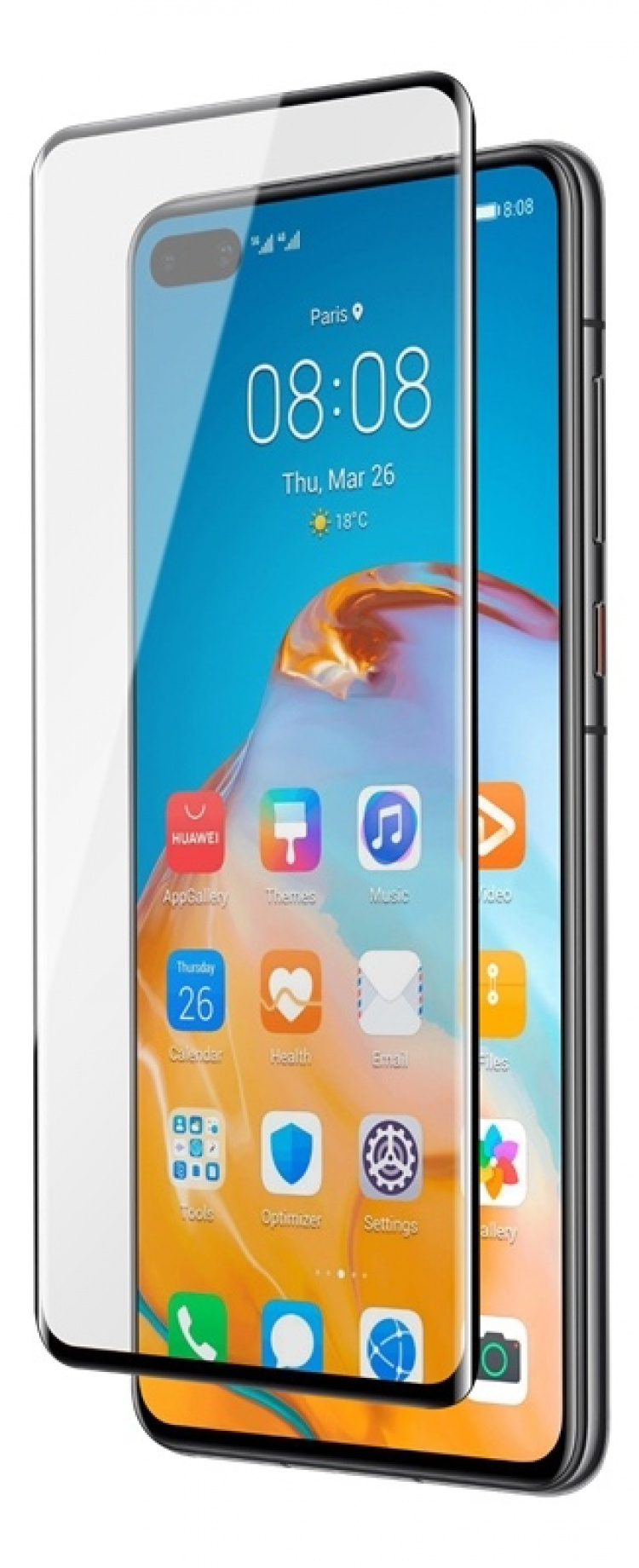 DELTACO näytönsuoja Huawei P40 Prolle, 2.5D karkaistua lasia DELTACO näytönsuoja Huawei P40 Prolle, 2.5D karkaistua lasia