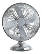 NORDIC HOME pöytätuuletin, 3 nopeutta, kääntymistoiminto, 30mm, kromi