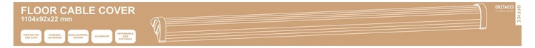 DELTACO OFFICE alumiininen kaapelikouru, 1104x92mm, hopea