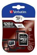 Verbatim SD Micro (SDXC) Class 10, sovittimella, 128 GB Verbatim SD Micro (SDXC) Class 10, sovittimella, 128 GB