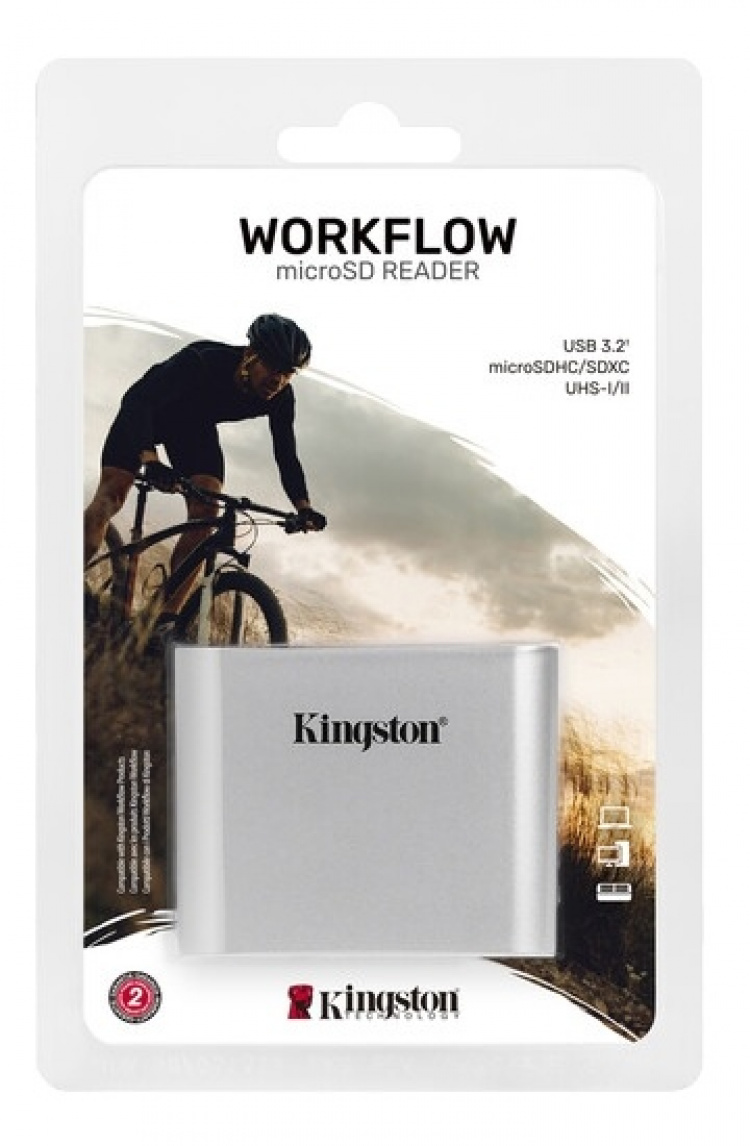 Kingston USB3.2 Gen1 Workflow Dual-Slot microSDHC/SDXC UHS-II Card Rea