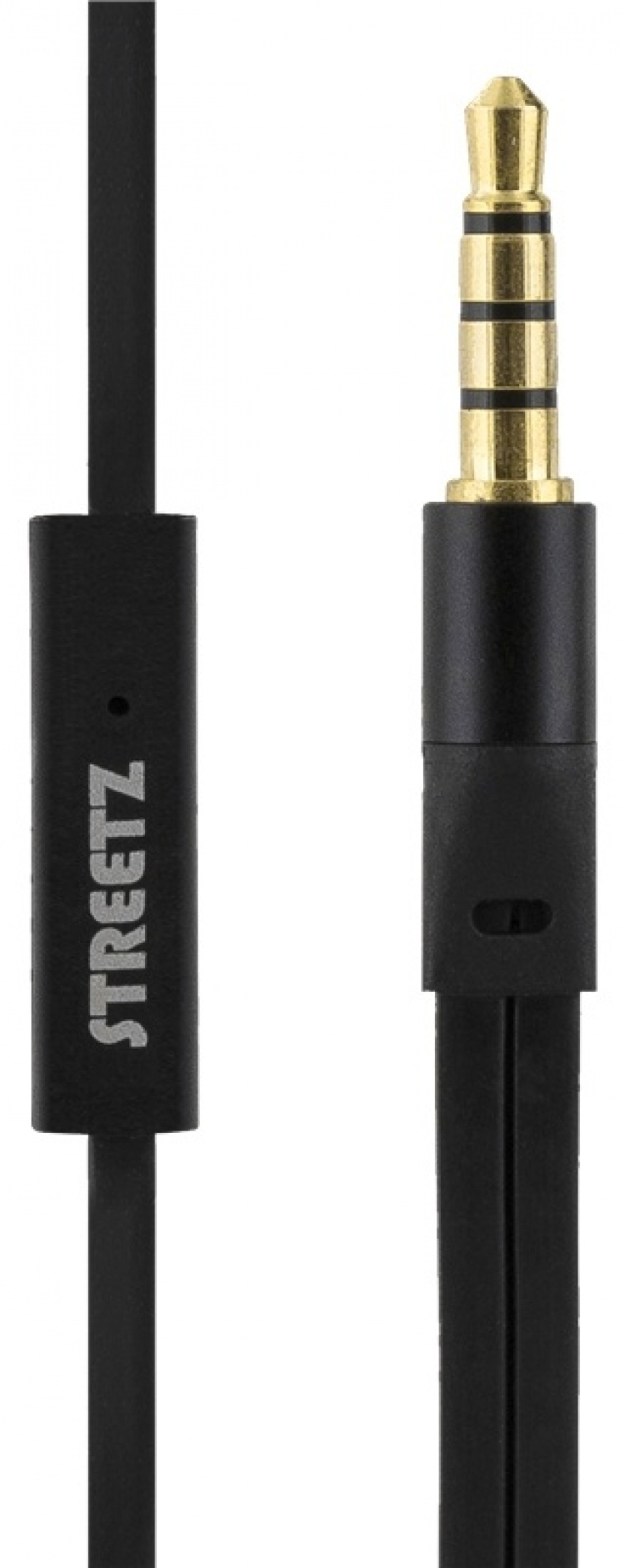 STREETZ kuulokemikrofoni, in-ear, ohjauspainike, sotkeutumaton, musta