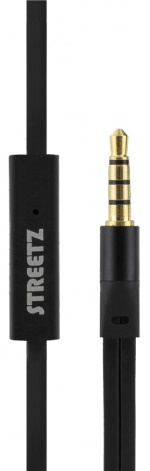 STREETZ kuulokemikrofoni, stay-in-ear, ohjauspainike, 3,5mm, musta STREETZ kuulokemikrofoni, stay-in-ear, ohjauspainike, 3,5mm, musta