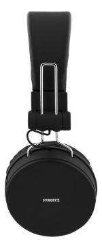 STREETZ BT-kuulokemikrofoni, kokoon taittuva, on-ear, 3,5mm, musta STREETZ BT-kuulokemikrofoni, kokoon taittuva, on-ear, 3,5mm, musta
