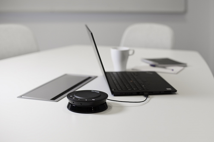 DELTACO OFFICE USB-neuvottelukaiutin, 3,5mm, VoIP, Skype, musta DELTACO OFFICE USB-neuvottelukaiutin, 3,5mm, VoIP, Skype, musta