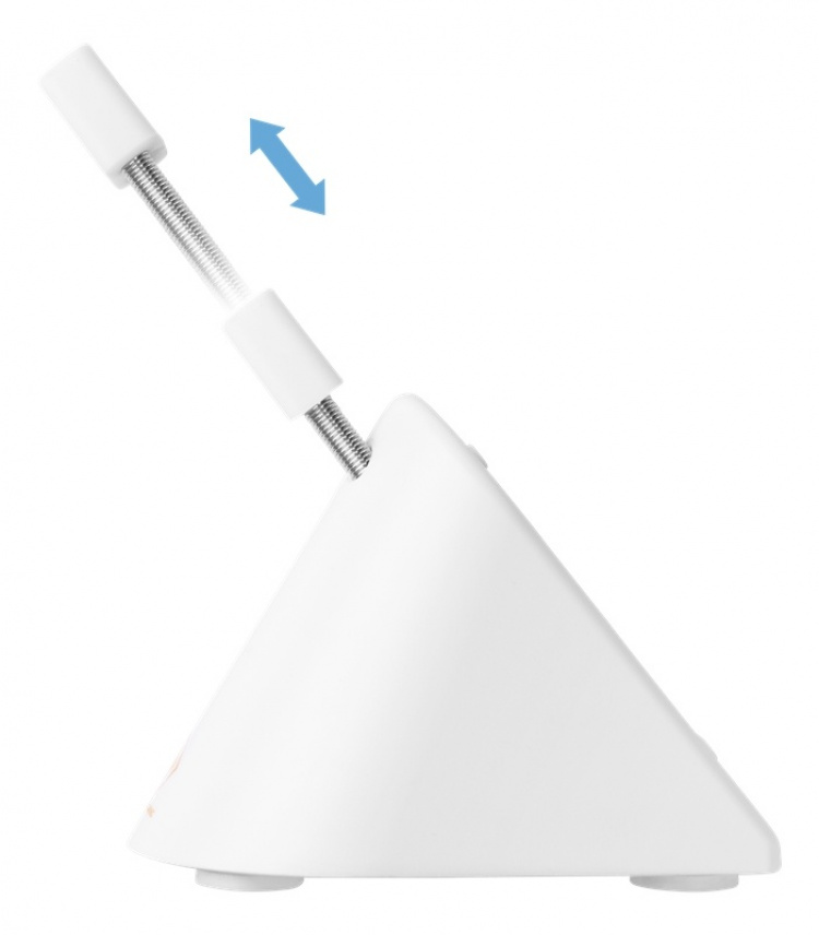 DELTACO GAMING WA90 hiiren kaapelipidike, säädettävä jousivarsi, valk.