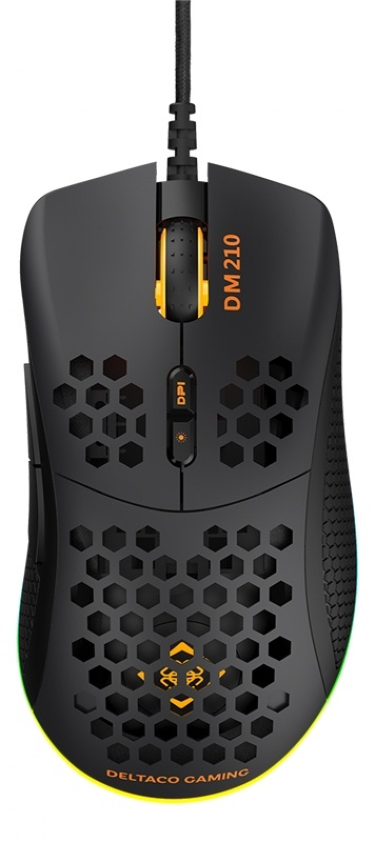 DELTACO GAMING DM210 lightweight gaming mouse, RGB, black