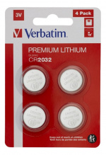 Verbatim LITHIUM BATTERY CR2032 3V 4 PACK