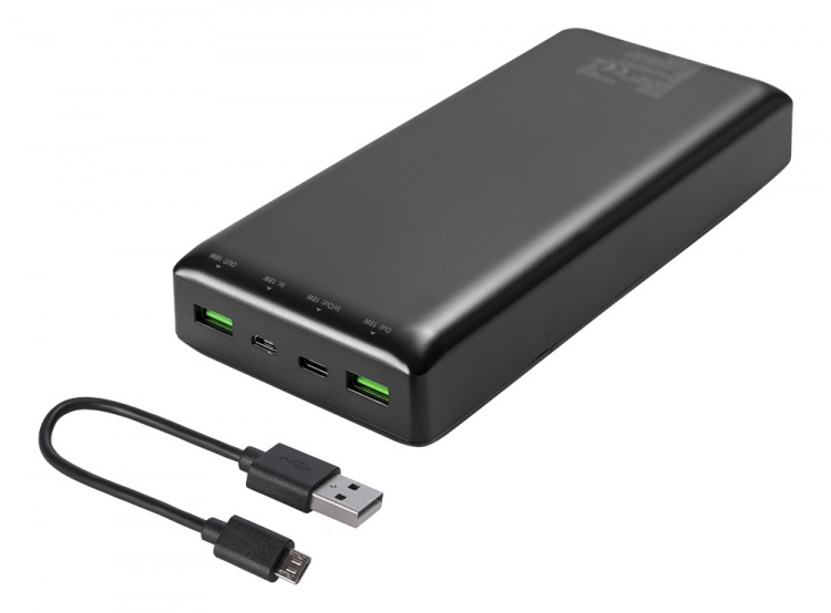 DELTACO varavirtalähde, 30 000 mAh, 1x USB-C, 2x USB-A, pikalataus DELTACO varavirtalähde, 30 000 mAh, 1x USB-C, 2x USB-A, pikalataus