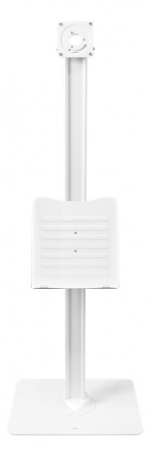 DELTACO OFFICE tabletin lattiajalusta, säädettävä esitetaso, valkoinen