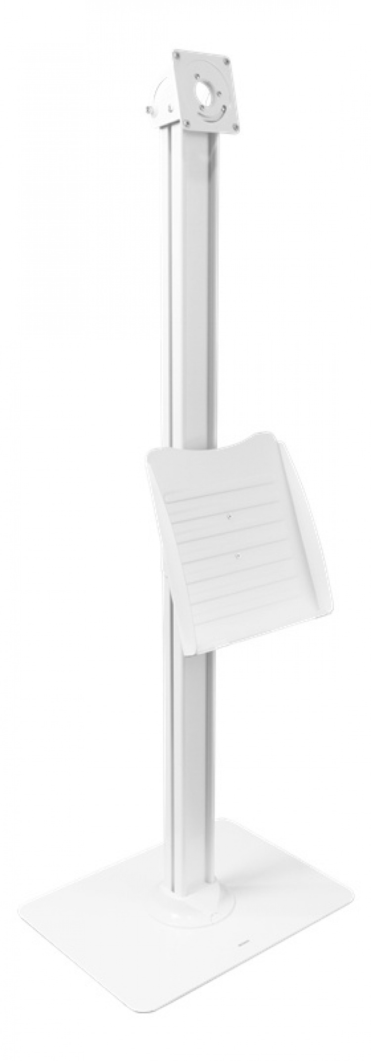 DELTACO OFFICE tabletin lattiajalusta, säädettävä esitetaso, valkoinen