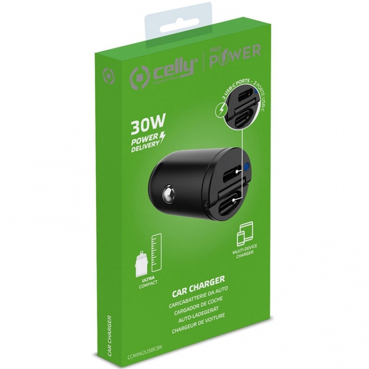 Celly Billaddare Mini 2xUSB-C PD 30W