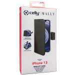 Celly Wallet Case iPhone 13, Svart