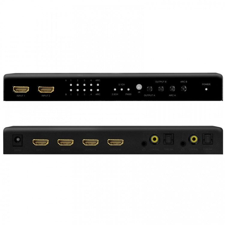 LogiLink HDMI-matriisikytkin 4K/60Hz ARC HDCP HDR CEC