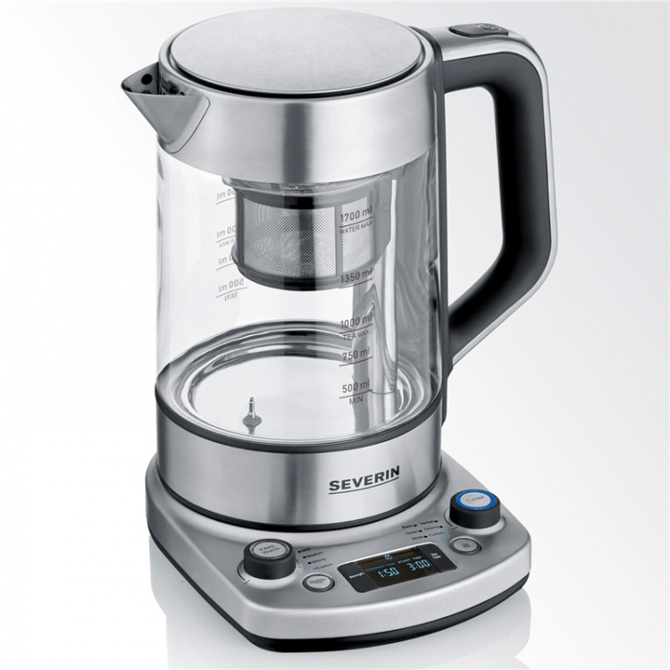 Severin Te / Vattenkokare med Hiss,Gla