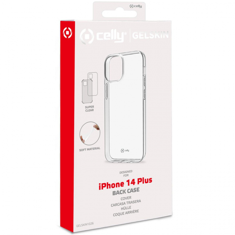 Celly Gelskin TPU Cover iPhone 14 Plus Transparent