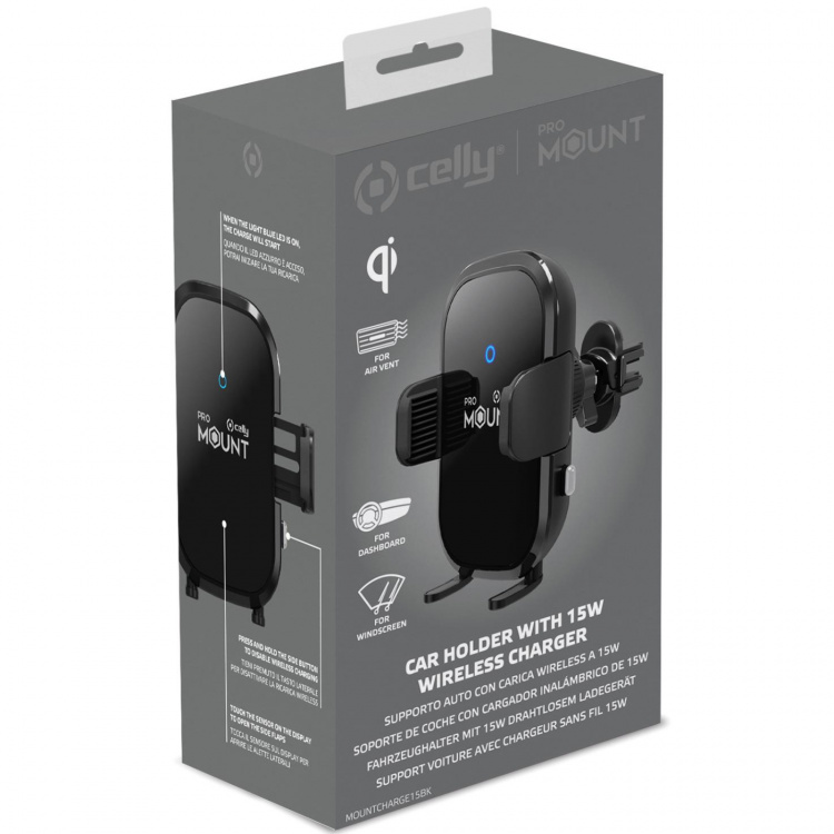 Celly Mobilhållare Trådlös laddning Celly Mobilhållare Trådlös laddning