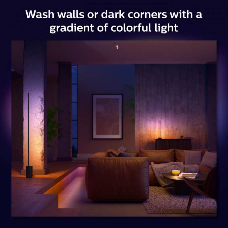 Philips Hue Gradient Signe pöytävalaisin Wh/väri musta