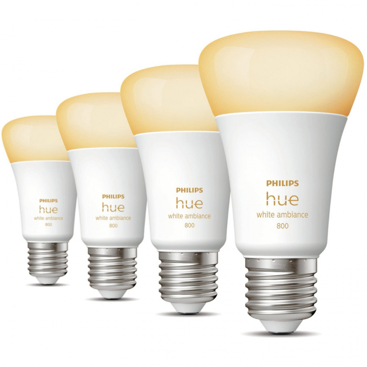 Philips Hue White Ambiance E27 4-pack