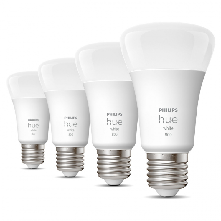 Philips Hue Valkoinen E27 A60 800lm 4-pack 4-pack Philips Hue Valkoinen E27 A60 800lm 4-pack 4-pack