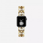 Tyylikäs metalliranneke Apple Watchille 38/40/41mm, kulta/valkoinen