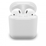 Silikoninen suojakotelo Apple Airpodsille, valkoinen