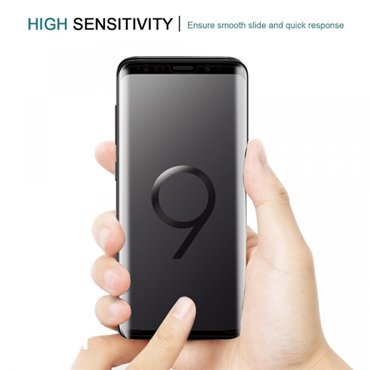3D karkaistua lasia suojalasi Samsung Galaxy S9 - Valkoinen