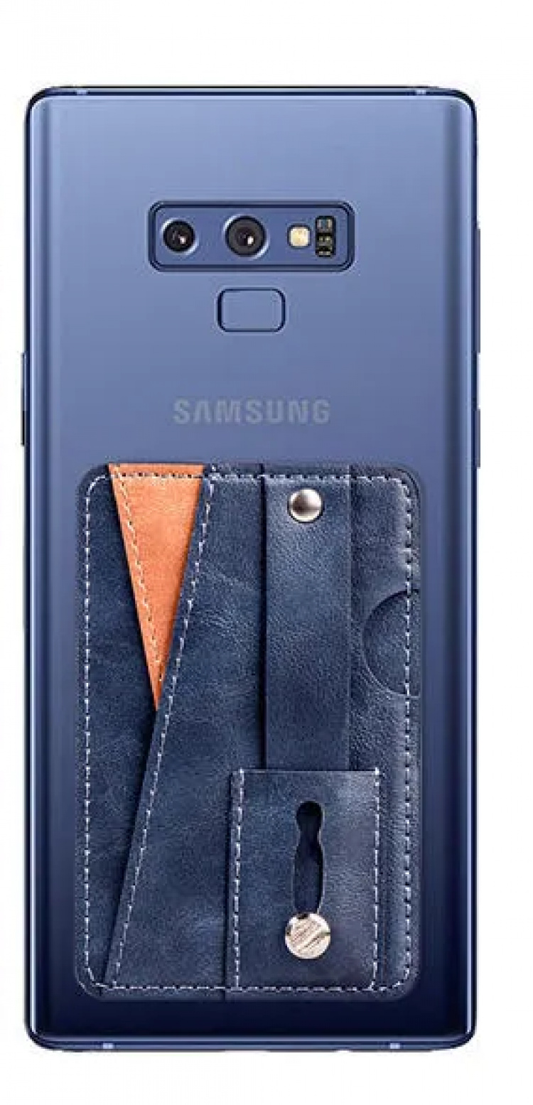 Tyylikäs universaali korttikotelo PU-nahkaa, sininen