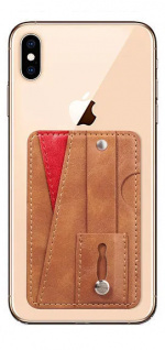 Tyylikäs universaali korttikotelo PU-nahkaa, ruskea