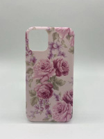 Marmorikotelo, jossa on kirkas kukkakuvio iPhone 11 Pro Maxille