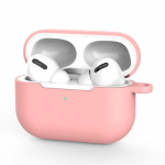 Silikoninen suojakotelo Apple Airpods Pro:lle, vaaleanpunainen Silikoninen suojakotelo Apple Airpods Pro:lle, vaaleanpunainen