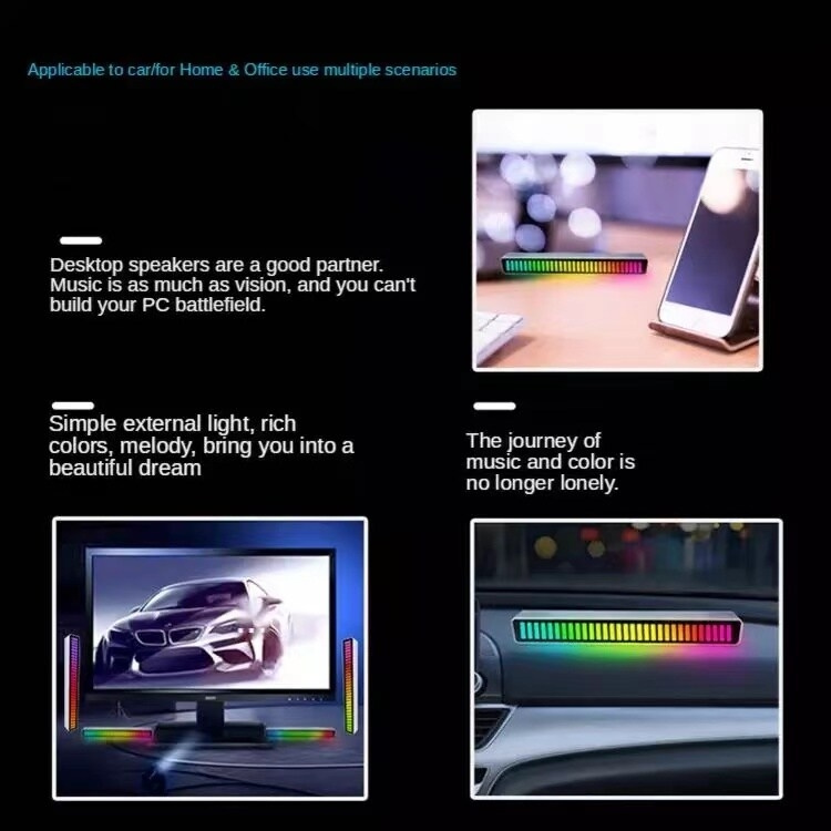 Mini- RGB-valot, jotka soivat musiikin tahdissa Mini- RGB-valot, jotka soivat musiikin tahdissa