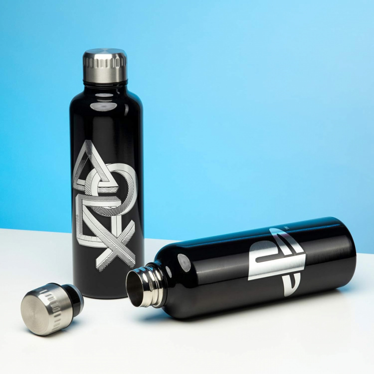 Paladone PlayStation metallinen vesipullo, musta