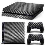 Hiilikuitua muistuttava PS4 Skin, musta