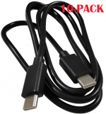 10-PAKKAUS USB-C-kaapeli - USB-C, 3A, 1m, musta 10-PAKKAUS USB-C-kaapeli - USB-C, 3A, 1m, musta
