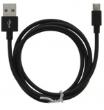Kaapeli USB-A - MicroUSB 2.4A, 1m, musta