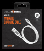 GADGETMONSTER Magneettinen USB-A-Micro USB-latauskaapeli, 1m