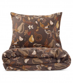 Kosta Linnewäfveri Bäddset Bandene Satin, Brun