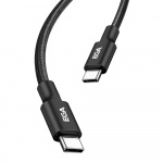 Pikalataus USB-C ja USB-C 6A 240W, 2 m, musta Pikalataus USB-C ja USB-C 6A 240W, 2 m, musta
