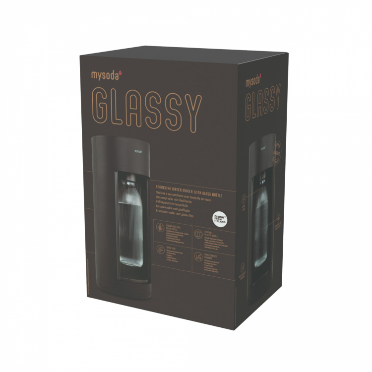 Mysoda Glassy hiilihapotuslaite, Musta,Fyndvara Mysoda Glassy hiilihapotuslaite, Musta,Fyndvara