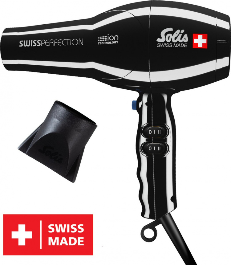 Solis Swiss Perfection 440 Musta hiustenkuivaaja