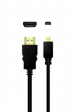 QNECT Nopea HDMI-kaapeli Ethernetillä A - D, 2m