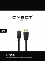 QNECT Nopea HDMI-kaapeli Ethernetillä A - D, 2m