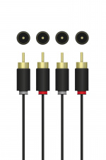 QNECT Phono 2xRCA uros - 2xRCA uros, 10m