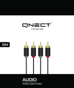 QNECT Phono 2xRCA uros - 2xRCA uros, 10m