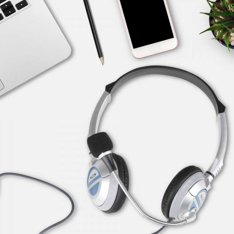 NGS Kuuloke MSX6PRO 2 x 3,5 mm, äänenvoimakkuuden säätö, valkoinen