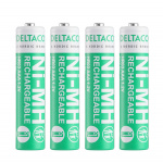 DELTACO Ultimate Ni-Mh ladattava, LR03/AAA-koko, 750mAh, 4-pack(SG)