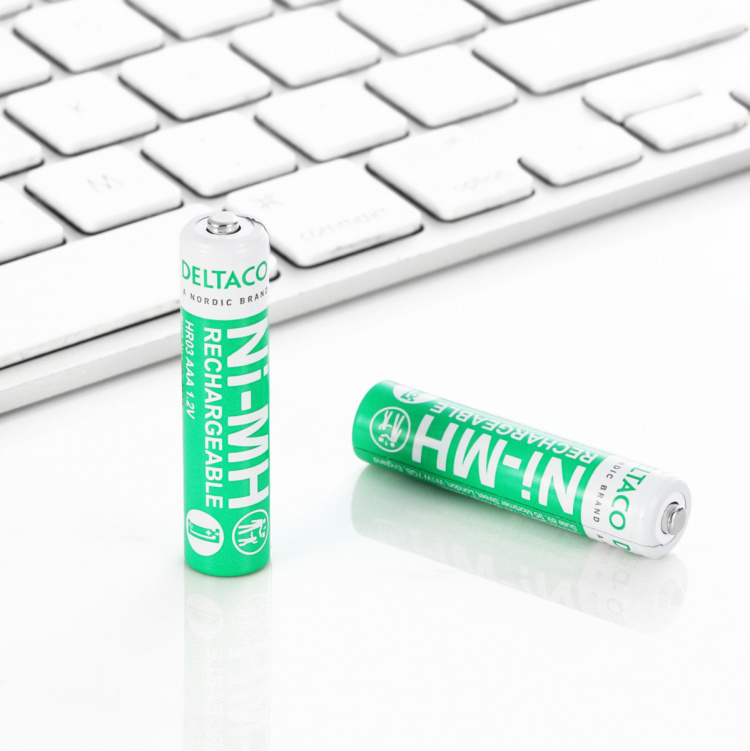 DELTACO Ultimate Ni-Mh ladattava, LR03/AAA-koko, 750mAh, 4-pack(SG)